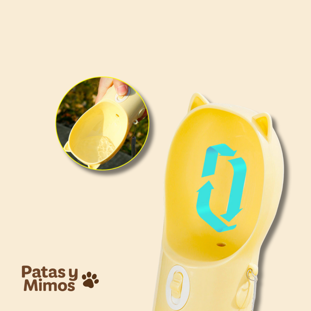 Botella Portátil 2 en 1 – Agua y Comida para Paseos 🐶