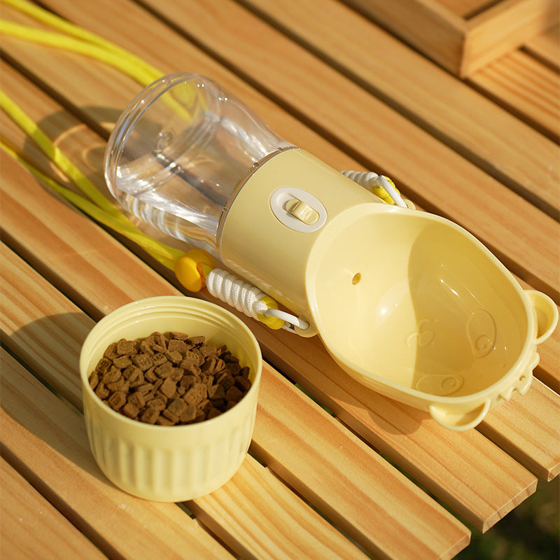 Botella Portátil 2 en 1 – Agua y Comida para Paseos 🐶